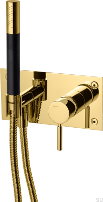 Grifo de ducha con rociador y flexo BOX011-364 Honey Gold Brass