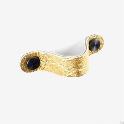 Tirador para mueble Pina dorado con Pinatex negro