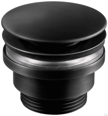  Tapón de lavabo emergente universal 74400 Latón Negro Mate
