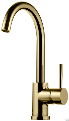 Grifo de cocina EVO180, latón, oro miel