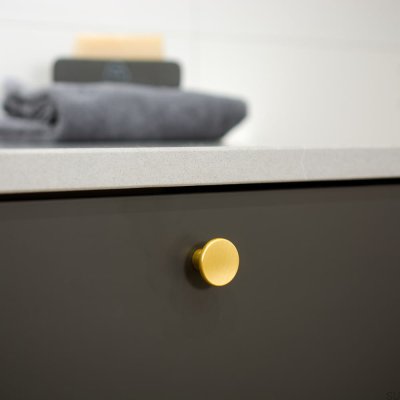 Pomo para mueble Como, oro cepillado