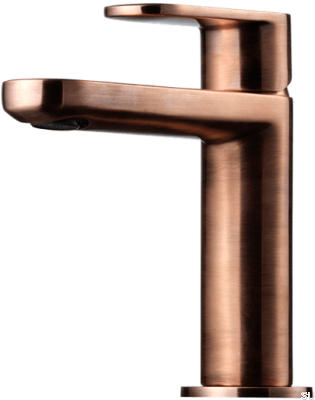 Grifo para lavabo CA071, cobre cepillado, sin pintar