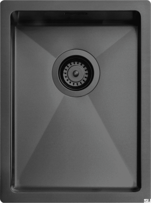 Fregadero de cocina Diskho 3040 de acero negro mate