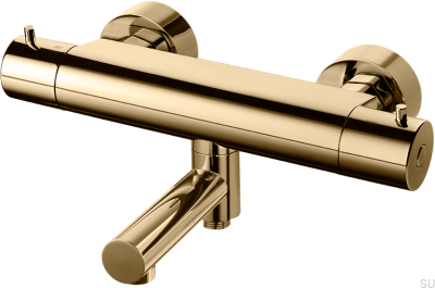 Grifo termostático para baño y ducha EVM022-150 Latón Pulido, Sin Pintar 