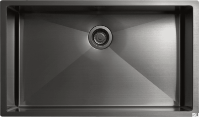 Fregadero de cocina Diskho 8040 acero negro cromado PVD
