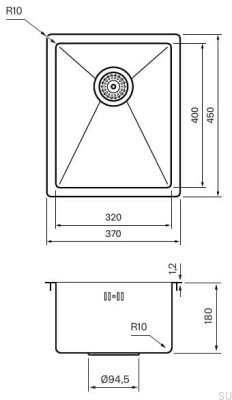 Diskho 3040 Fregadero de cocina Acero Latón Pulido PVD