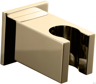 Soporte de pared para rociador de ducha XSUP030 SQUARE Latón Pulido Sin Pintar
