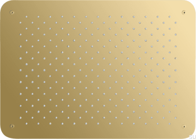 Rociador de ducha, ducha de lluvia rectangular 450 x 320 ZSOF093, Latón, Oro Miel