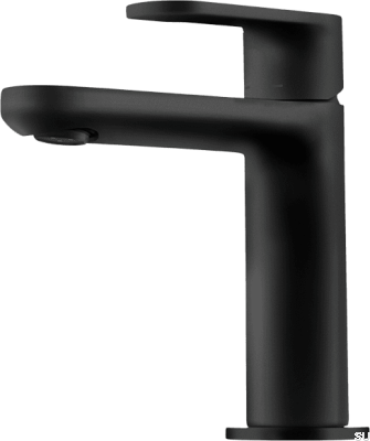 Grifo para lavabo CA071, latón negro mate