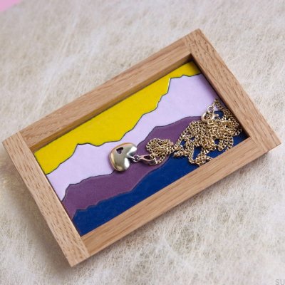 Bandeja de joyería esmaltada de madera Scene Sunset 