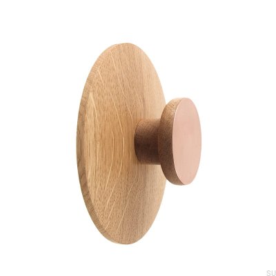 Cojín pomo Roseta redonda 130 Madera Roble - Incoloro Aceite Duro 