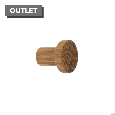 Colgador de pared Simple de Madera de Roble - Aceite Semimate Incoloro