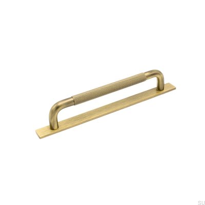 Tirador para mueble alargado con arandela Helix 160, Bronce Antiguo