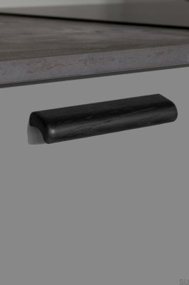 Tirador para mueble rectangular Glove 160 Madera Roble Negro