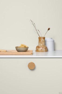 Pomo para mueble Circle 50 de madera, roble