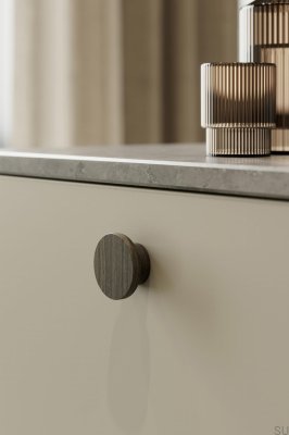 Pomo para mueble Circle 50 de madera, roble