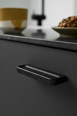 Tirador para mueble rectangular Plank 96 Madera Roble Negro
