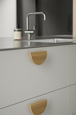 Tirador para mueble Horizon Large 64 de madera, roble