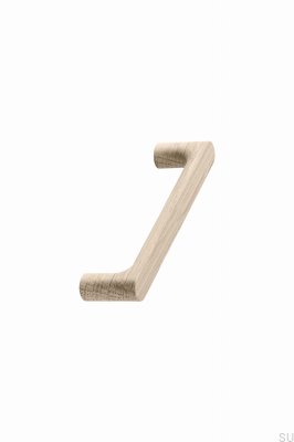 Tirador para mueble alargado Pinta 192, madera, roble, sin barnizar