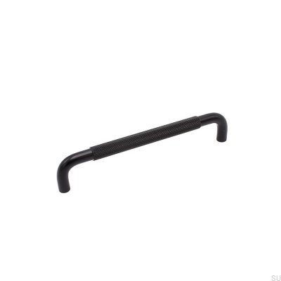 Tirador para mueble alargado Helix 160, aluminio, negro mate