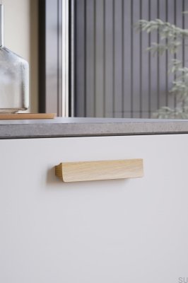 Tirador para mueble Ante 128, madera, roble
