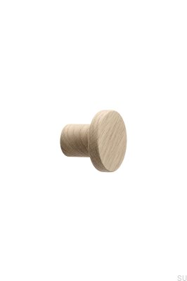 Pomo para mueble Circum 33 de madera, roble, sin barnizar