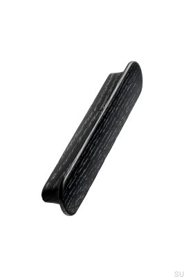 Tirador para mueble rectangular Tuba 128 Madera Fresno Negro