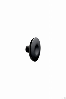 Pomo para muebles Dimple 80 de madera de fresno negro