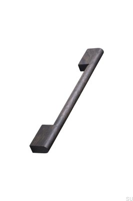 Tirador alargado para muebles Fortis 224+288 de madera de roble negro