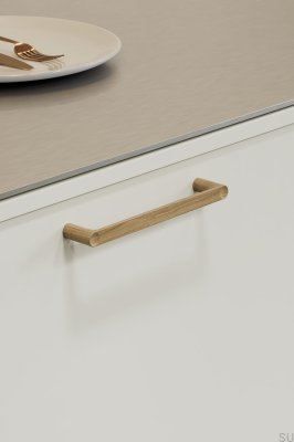 Tirador para mueble Punto 160 de madera, roble