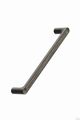 Tirador alargado para muebles Punto 160 de madera de roble negro