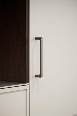 Tirador alargado para muebles Punto 160 de madera de roble negro