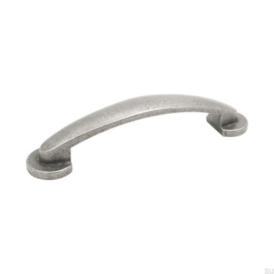 Tirador para mueble rectangular Mora 96 Tin Oxide