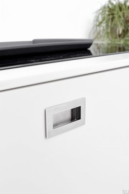 Tirador para mueble empotrado Cuadrado 102 Plata Satinado
