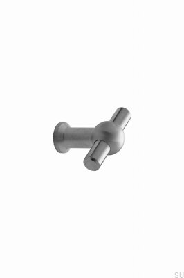 Perilla para muebles de acero pulido plateado de 20 mm con barra en T para cortina
