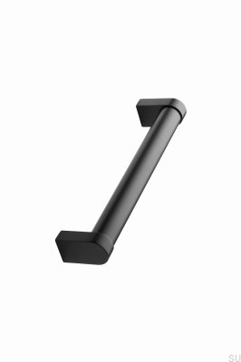 Tirador para mueble alargado Big 192, acero inoxidable, negro mate