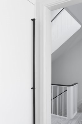 Tirador para mueble rectangular Big Cortado a medida 2X Acero inoxidable 640 Negro mate