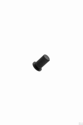Pomo para muebles Harlequin 17 de acero negro mate