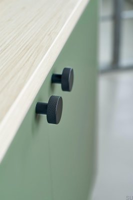 Pomo para mueble Simon 35 Acero Negro
