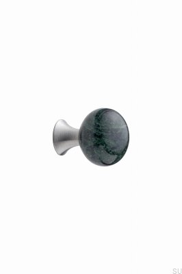Pomo para mueble Bead Straight 28 Verde Mármol con Plata