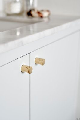 Pomo para muebles Tumbler 21 Latón Dorado Pulido Sin Barnizar
