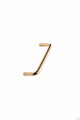Tirador para mueble tubular largo 96 Latón Dorado Pulido Sin Barnizar