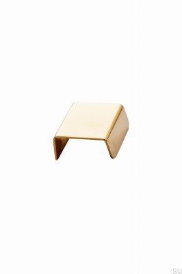 Tirador para mueble Patina 30 edge, dorado, pulido, sin barnizar