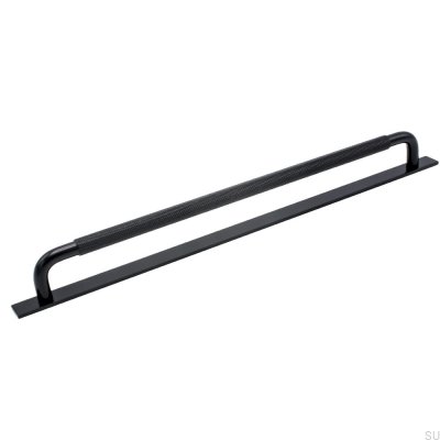 Tirador para mueble alargado con arandela Helix 320 Aluminio Negro 