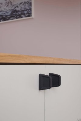 Pomo para mueble Pagoda 32, hierro fundido, negro mate