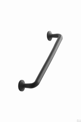 Tirador alargado para muebles Motion 160, hierro fundido, negro mate