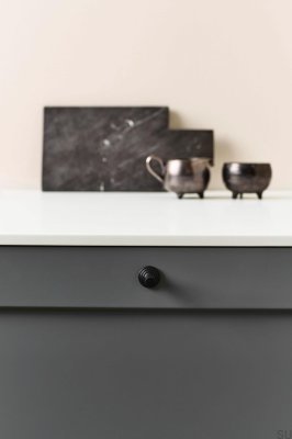 Pomo para muebles Motion 22, hierro fundido, negro mate