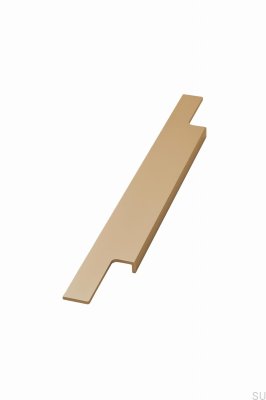 Tirador para mueble empotrado Trim 1095 de aluminio cepillado en dorado oscuro