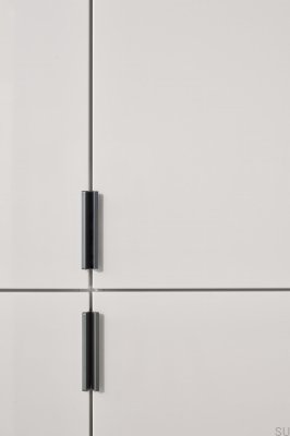Tirador para muebles Edge Straight 100 de aluminio cepillado negro mate