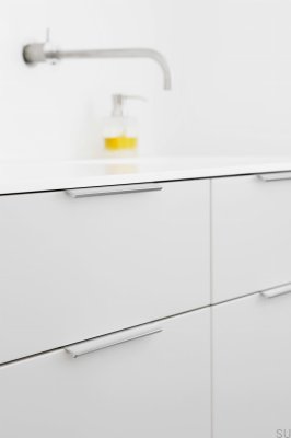 Tirador para muebles de aluminio cromado Edge Straight 200